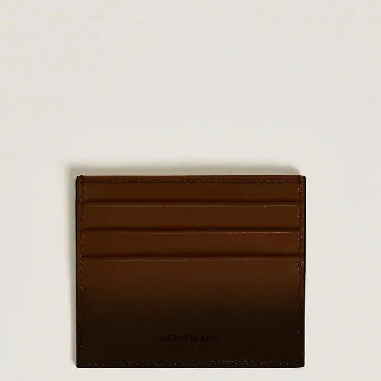 Montblanc Porta carte Meisterstück a 6 Scomparti in Pelle Marrone Sfumata 220319