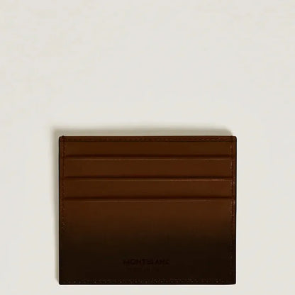 Montblanc Porta carte Meisterstück a 6 Scomparti in Pelle Marrone Sfumata 220319