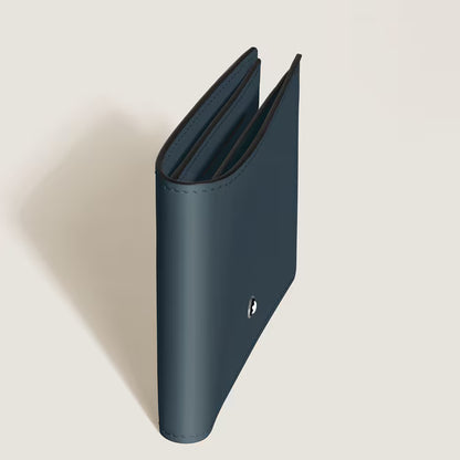 Montblanc Portafoglio 6 Tasche in Pelle Blu Meisterstück 220446