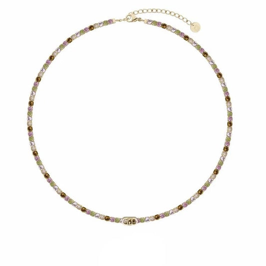 Liu Jo Collana Tennis Multicolor con Logo