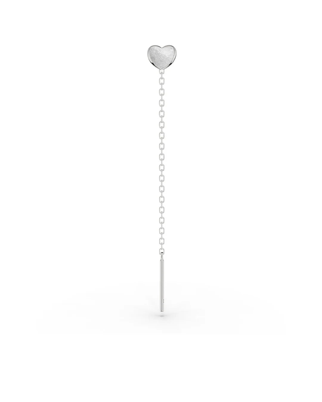 Amabile Orecchino Singolo Lovli Cuore Smaltato Mini Argento