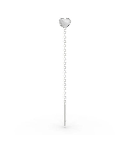 Amabile Orecchino Singolo Lovli Cuore Smaltato Mini Argento