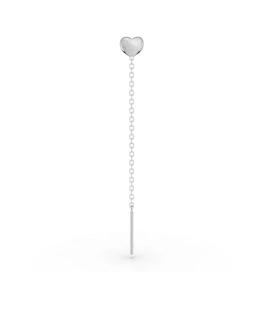 Amabile Orecchino Singolo Lovli Cuore Smaltato Mini Argento