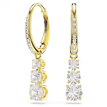 Swarovski Orecchini Dorati a Cerchio Stilla Attract