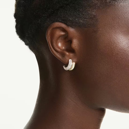 Swarovski Orecchini Dorati a Cerchio Dextera