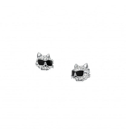 Karl Lagerfeld Orecchini Con Logo Gatto