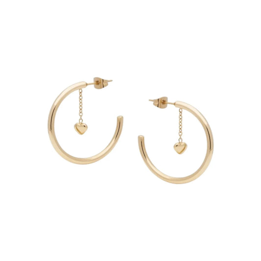 Liu Jo Orecchini Cerchio Con Cuori Pendenti