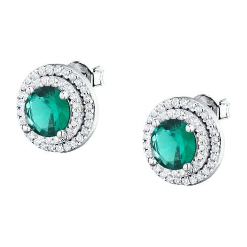 Morellato Orecchini con Zircone Verde e Giro di Zirconi Bianchi