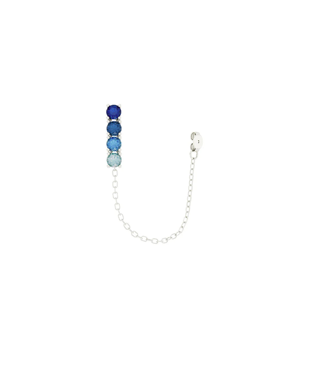 Amabile Orecchino Singolo Bond Light  Argento / Blu
