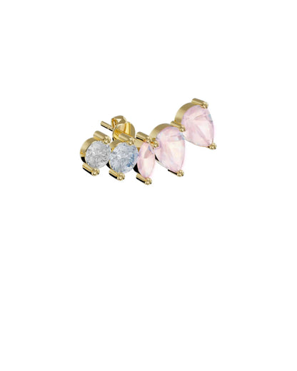 Amabile Orecchino Singolo Floral - Placcato Oro