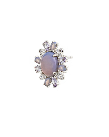 Amabile Orecchino Singolo Lilac Sinistro Argento