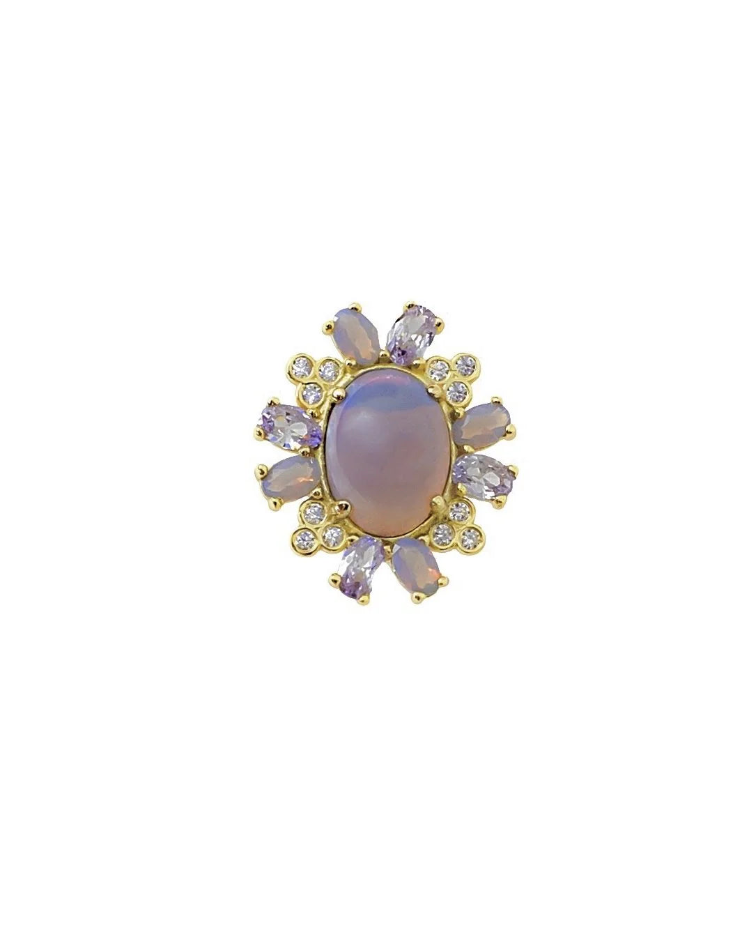 Amabile Orecchino Singolo Lilac Destro Placcato Oro