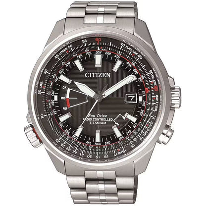 Citizen Orologio Uomo Radiocontrollato Pilot Nero CB0140-58E