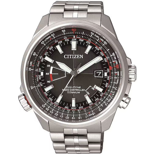 Citizen Orologio Uomo Radiocontrollato Pilot Nero CB0140-58E