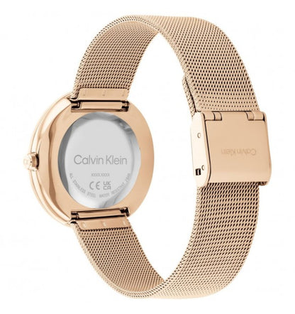 Calvin Klein Orologio Donna Rosato Solo Tempo Sculptural Twisted Bazel