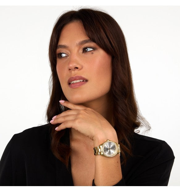 Karl Lagerfeld Orologio Donna Dorato Con Zirconi