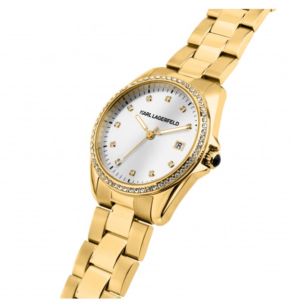 Karl Lagerfeld Orologio Donna Dorato Con Zirconi