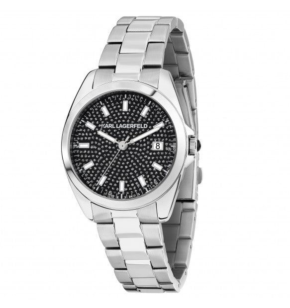 Karl Lagerfeld Orologio Donna Con Sfondo Con Zirconi Neri