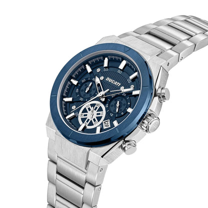 Ducati Orologio Corse Crono Blu in Acciaio