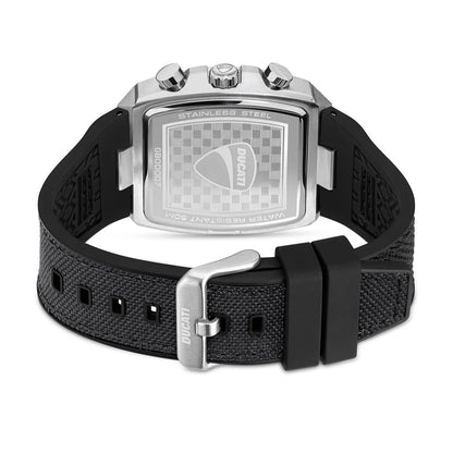 Ducati Orologio Corse Crono Acciaio e Tessuto Nero