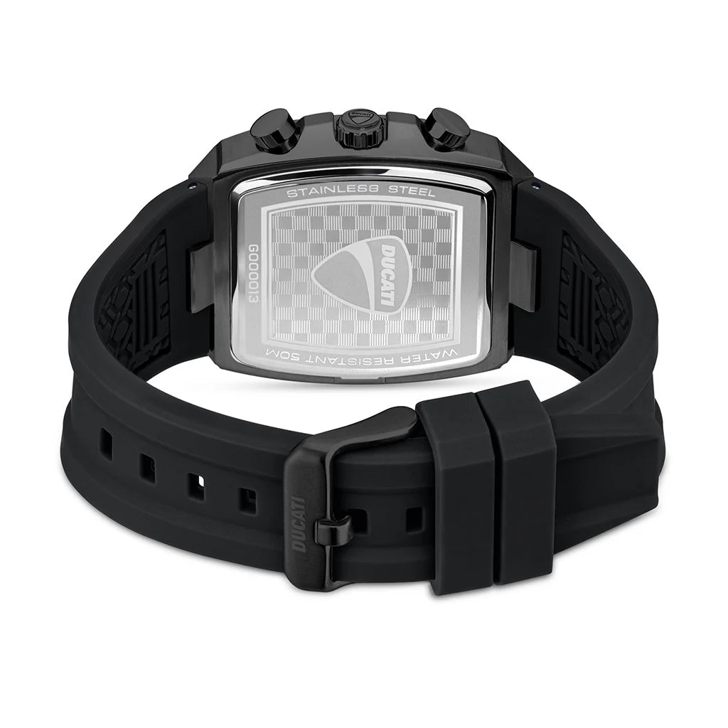 Ducati Orologio Corse Crono Acciaio Rosa e Silicone Nero
