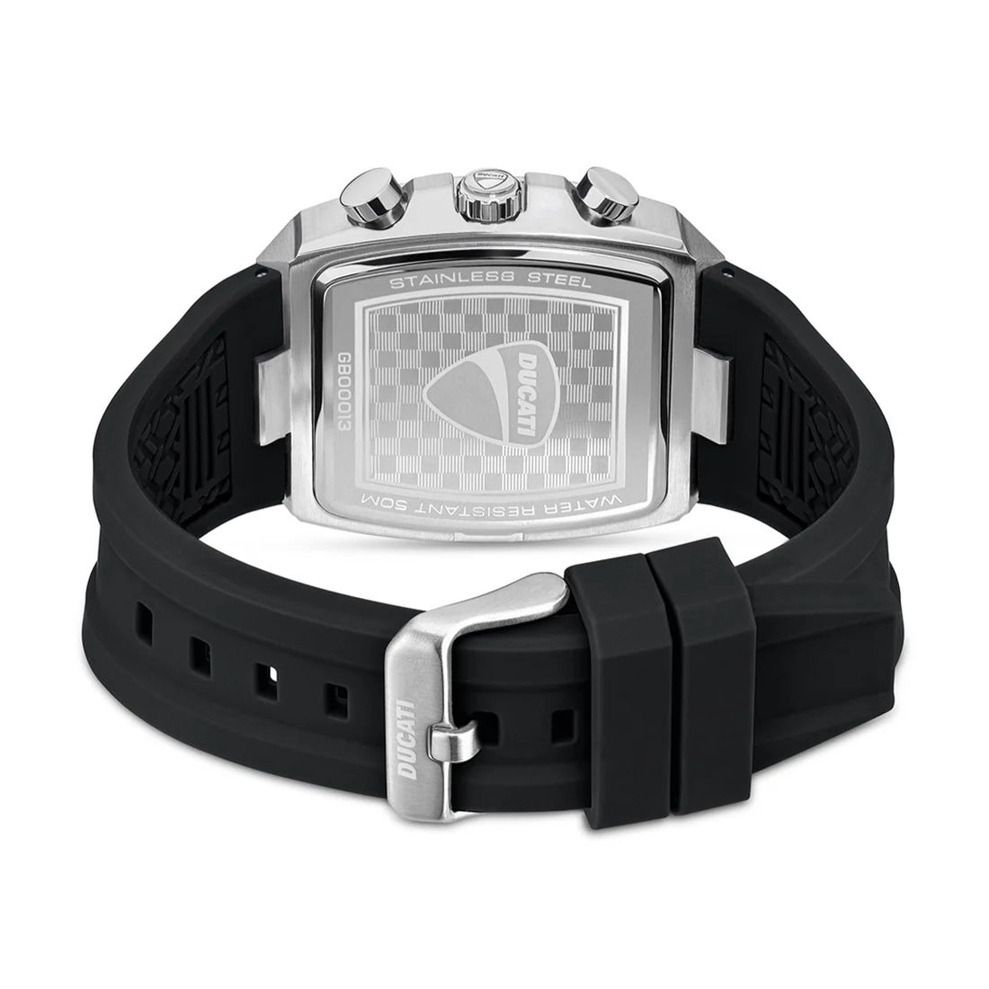 Ducati Orologio Corse Crono Acciaio e Silicone Nero