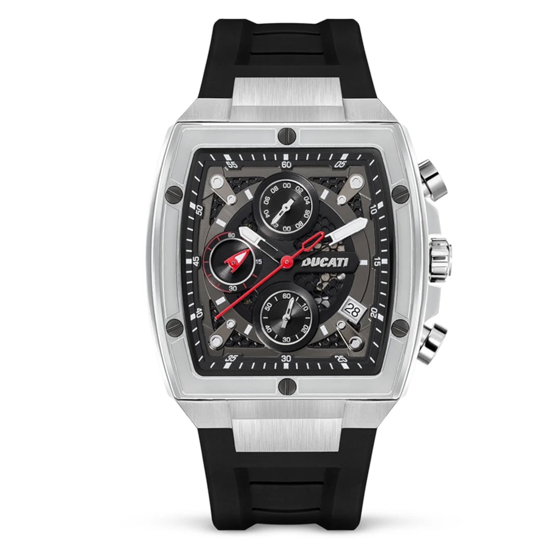 Ducati Orologio Corse Crono Acciaio e Silicone Nero