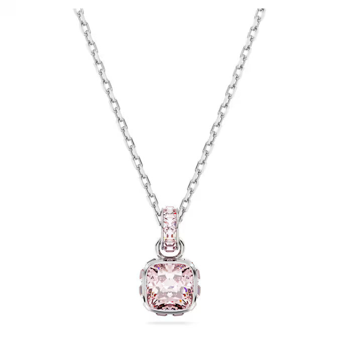 Swarovski Collana Pendente Birthstone Giugno Rosa