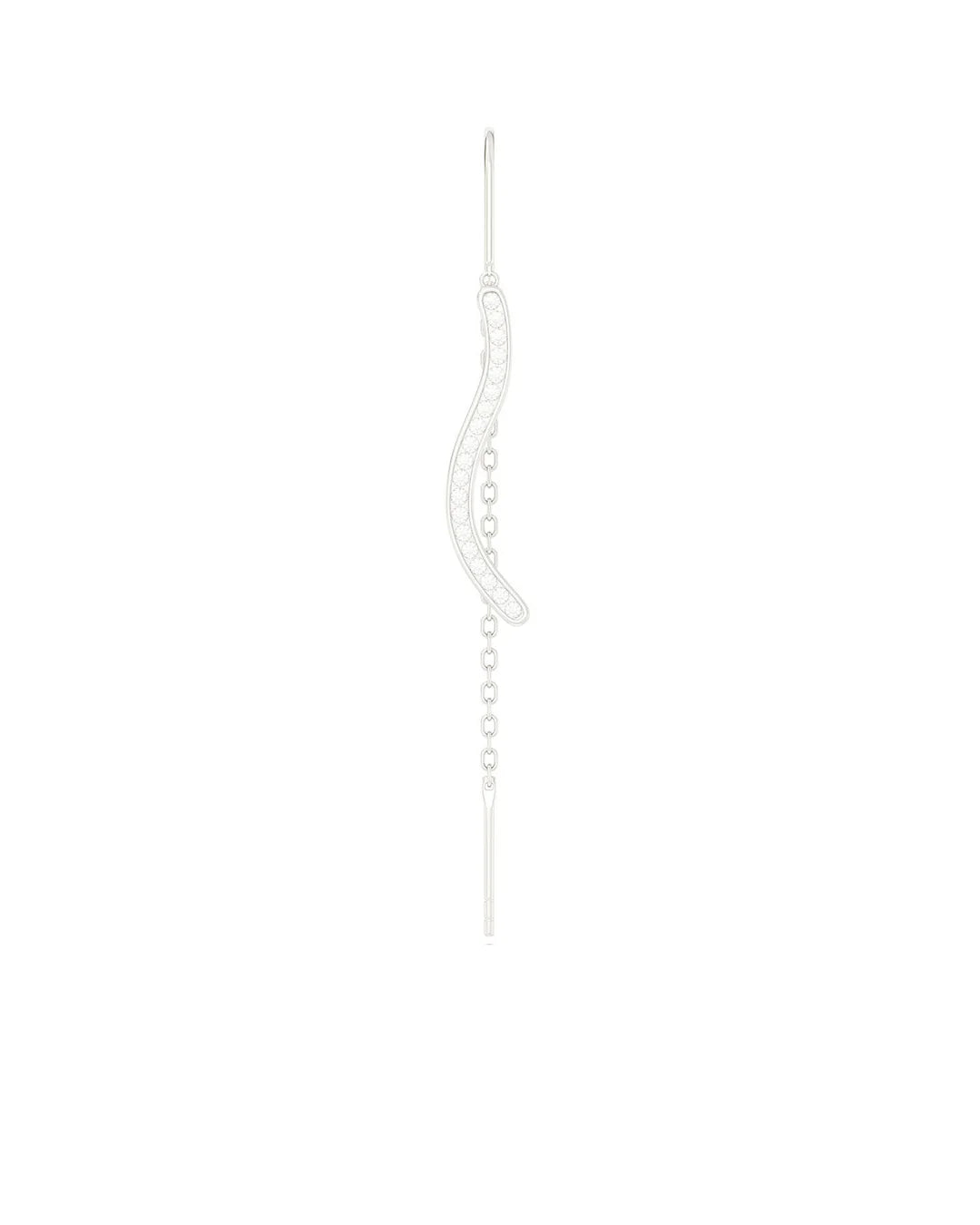 Amabile Orecchino Singolo Pendol Wavy Argento