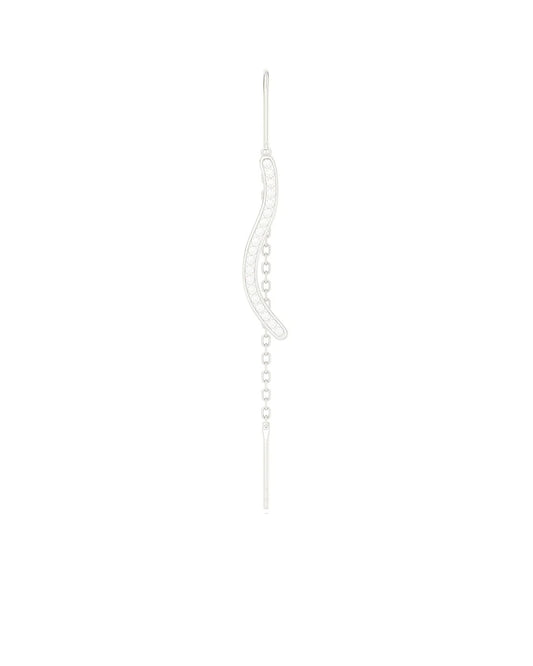 Amabile Orecchino Singolo Pendol Wavy Argento
