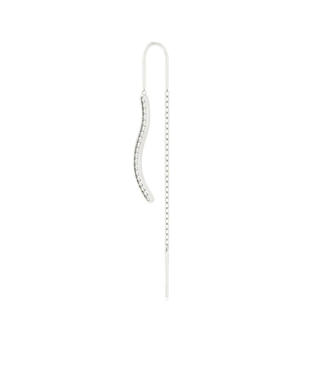 Amabile Orecchino Singolo Pendol Wavy Argento