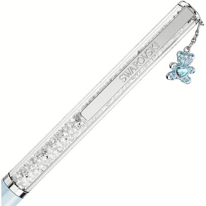 Swarovski Penna a Sfera Crystalline con Orsetto Blu