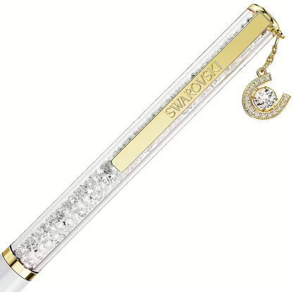 Swarovski Penna a Sfera Crystalline con Ferro di Cavallo Dorato