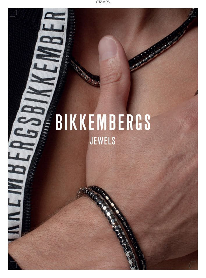 Bikkembergs Bracciale Uomo Geometrics In Acciaio Nero Con Elementi Sfaccettati