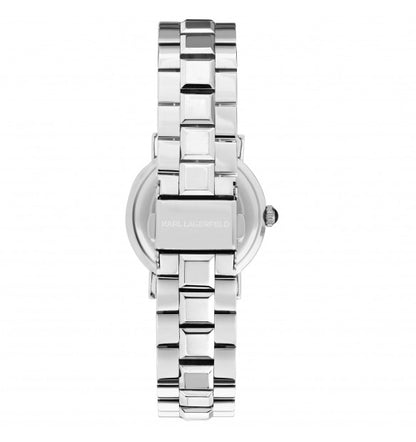 Karl Lagerfeld Orologio Donna Con Zirconi Bianchi Neri E Sfondo Rosa