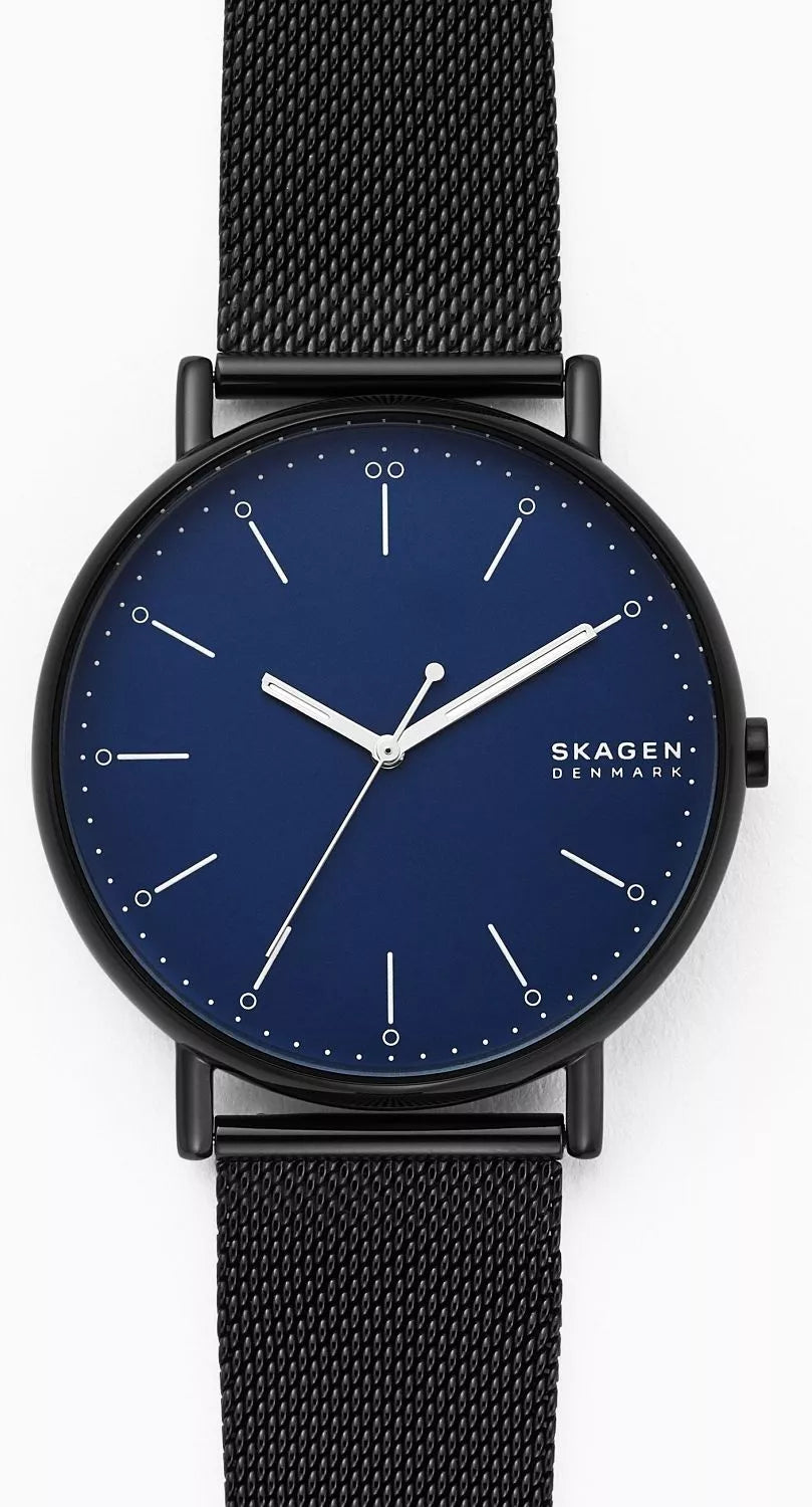 Skagen Orologio da Uomo Signatur Nero e Blu