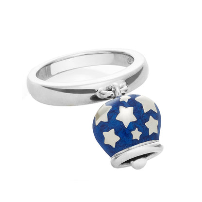 Chantecler Et Voilà Anello Campanella Blu Con Stelle