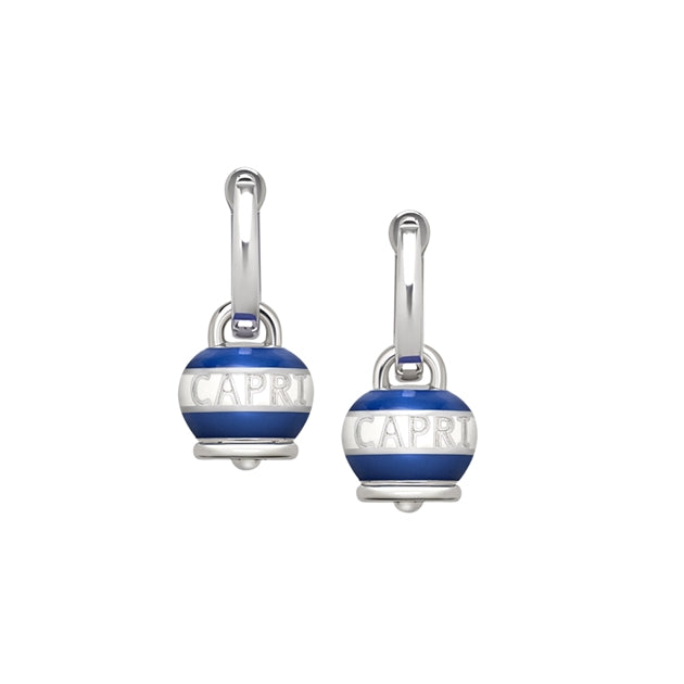 Chantecler Capriness orecchini con campanella in argento 925 e smalto blu e bianco - Codice prodotto: 40496