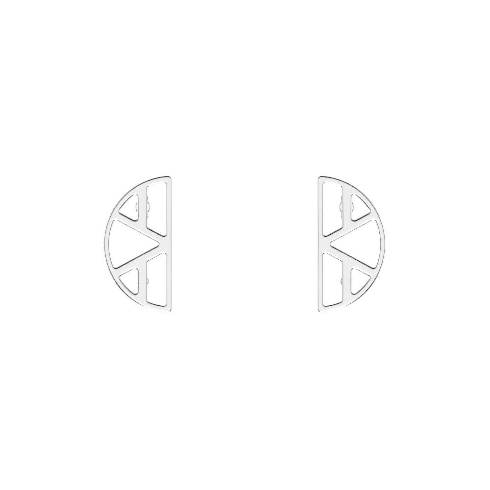 Les Georgettes Ibiza orecchini mezza luna donna da 30 mm con finitura argentata - Codice orecchini: 70318911600000