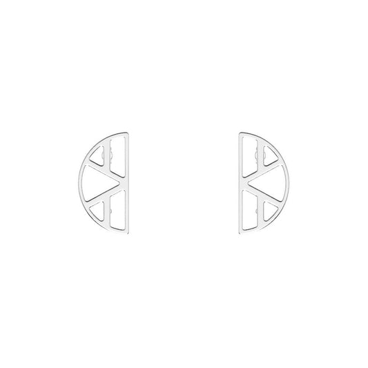 Les Georgettes Ibiza orecchini mezza luna donna da 30 mm con finitura argentata - Codice orecchini: 70318911600000
