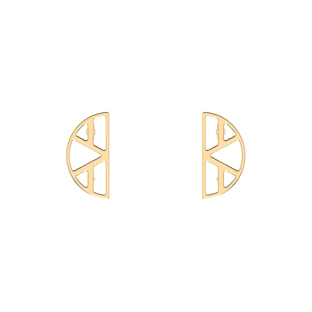 Les Georgettes Ibiza orecchini mezza luna donna da 30 mm con finitura oro giallo - Codice orecchini: 70318911900000