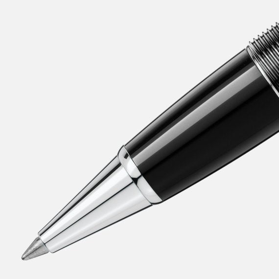 Montblanc Meisterstuck Le Grand penna roller in pregiata resina nera e finiture in platino - Codice penna: 7571