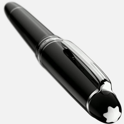 Montblanc Meisterstuck Le Grand penna roller in pregiata resina nera e finiture in platino - Codice penna: 7571