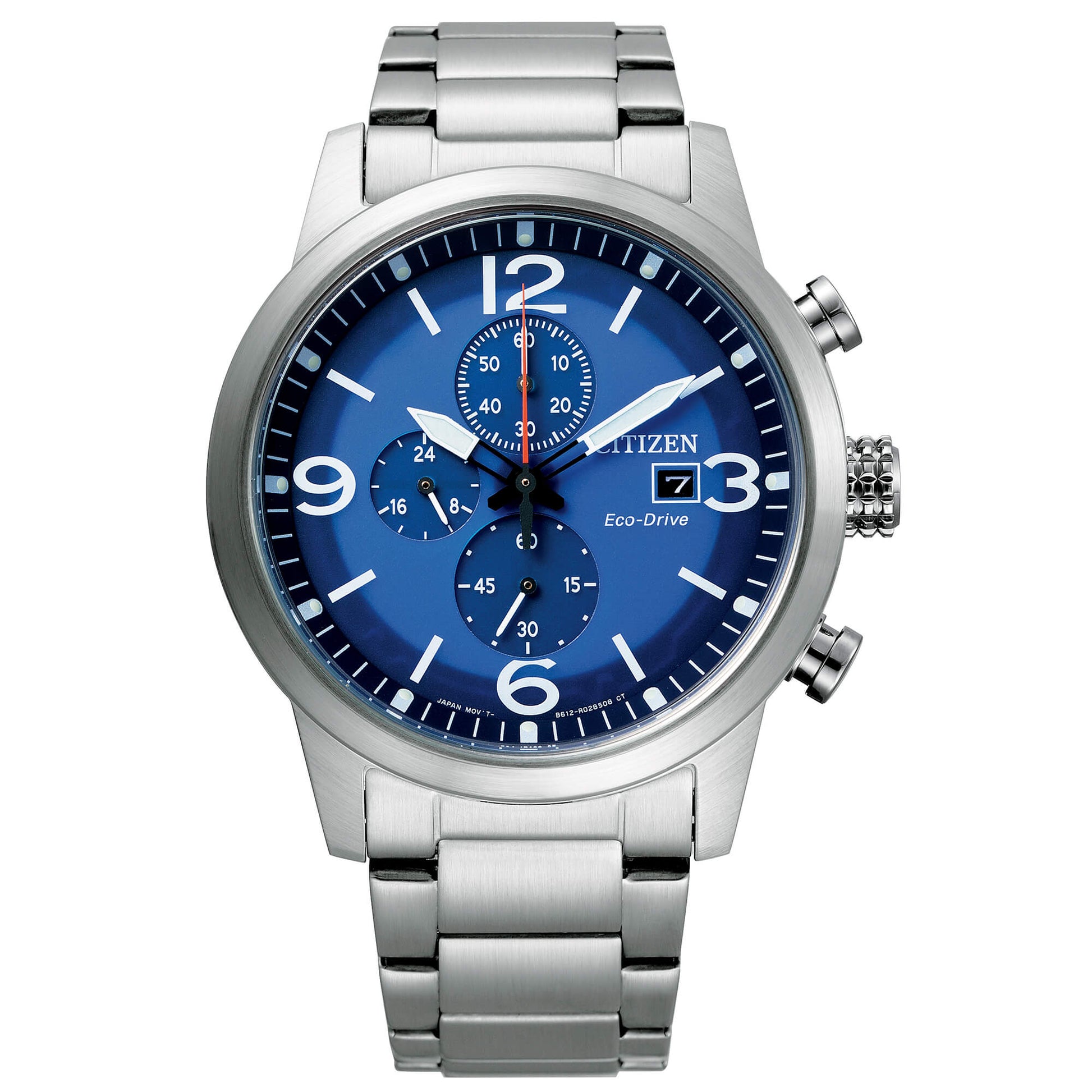 Citizen Urban Crono orologio da uomo cronografo Eco Drive con cassa e cinturino in acciaio e quadrante blu - Codice orologio: CA0741-89L
