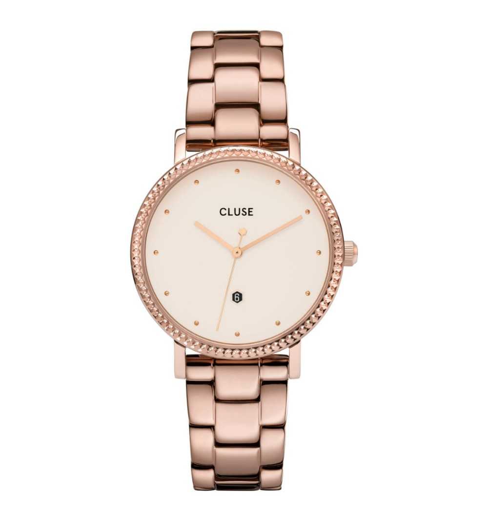 Cluse Orologio Donna Le Couronnement 3-Link Rose Gold Winter white/Rose Gold