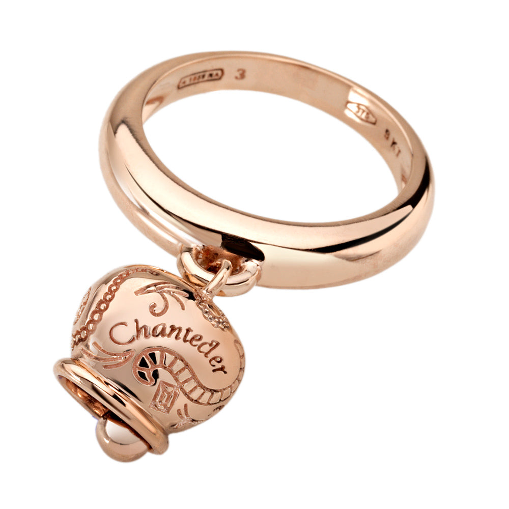 Chantecler Capri anello con campanella piccola in oro rosa 9 kt della collezione Campanelle - Codice anello: 30214